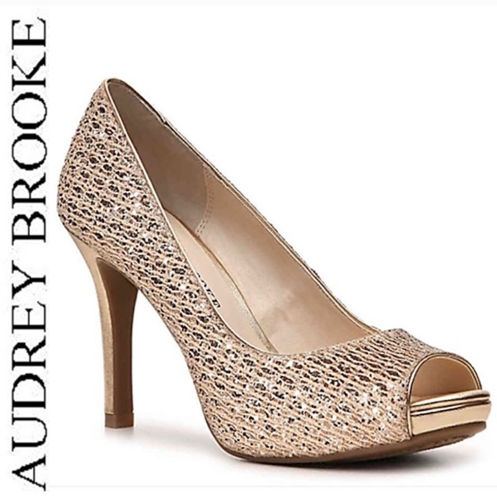 Audrey Brooke Gold Heels